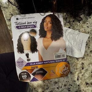 Sensationnel Curls Kinks & Co Textured Lace Wig - TH2/30 Kinky Natural Wave, 14"